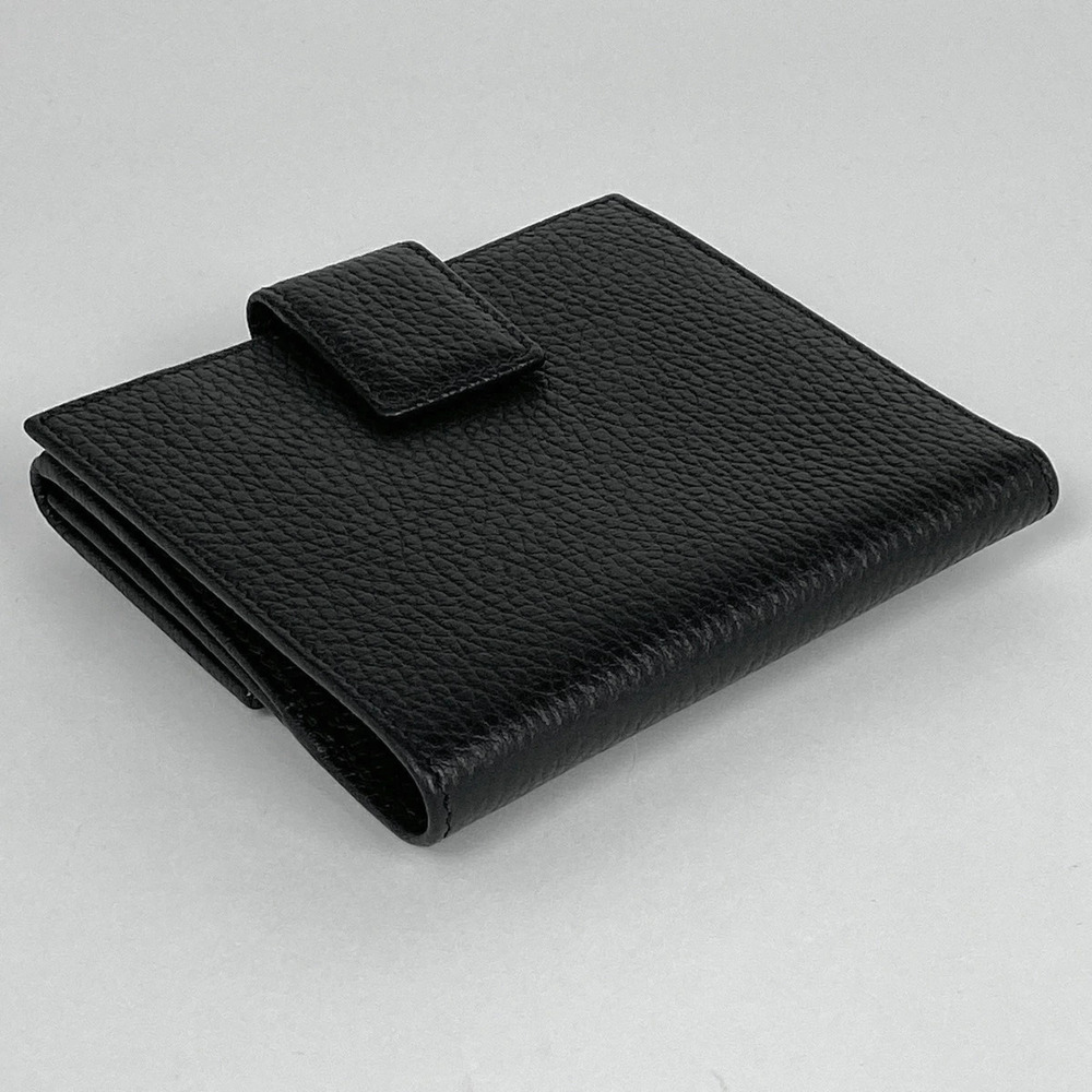 Gucci GG Marmont Bi fold Wallet Wallet Black Double GG Billfold Leather